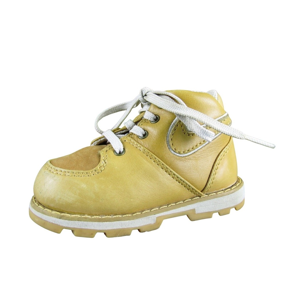 Nike Little Acorn TD Toddler Boys 5.5 Tan Leather Lace Up Boots